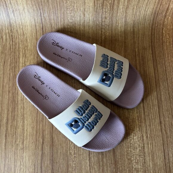 Coach x Disney Ltd Edition 50th Walt Disney World Slide Sandals Women’s Size 9 - Picture 3 of 10
